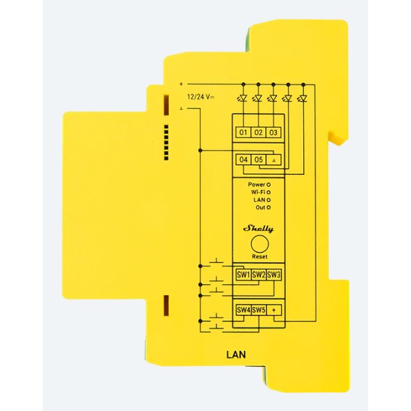 Kontroler LED svjetla SHELLY Relais "Pro RGBWW PM" WLAN LAN BT-3