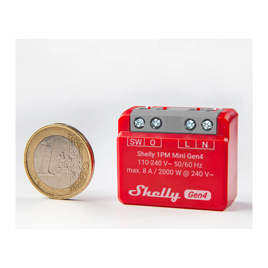 Relais Shelly 1PM Mini Gen4 WLAN BT Matter Zigbee max 8A 1 Kanal Unterputz-1