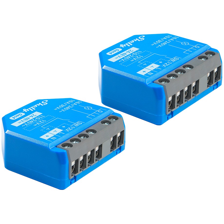 Relais Shelly 1 Gen4 2er Pack max 16A 1 Kanal WLAN Matter Zigbee Bluetooth-0