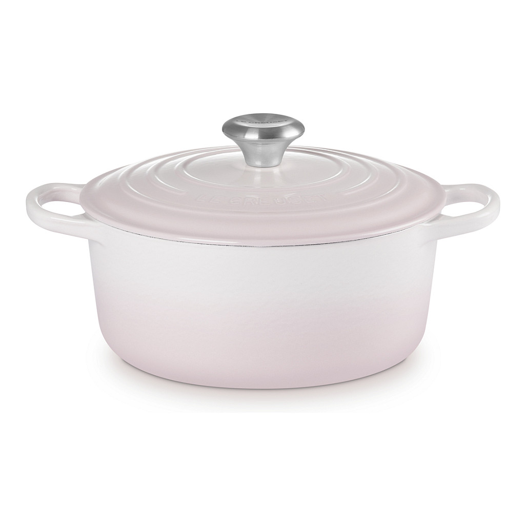Lonac LE CREUSET Signature okrugli 24 cm (4.2 L) Shell Pink boja-0
