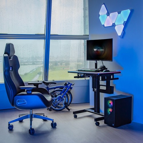 Pametni električni gaming stol THERMALTAKE Cycledesk 100 (RGB, 800x500mm, crni)-2