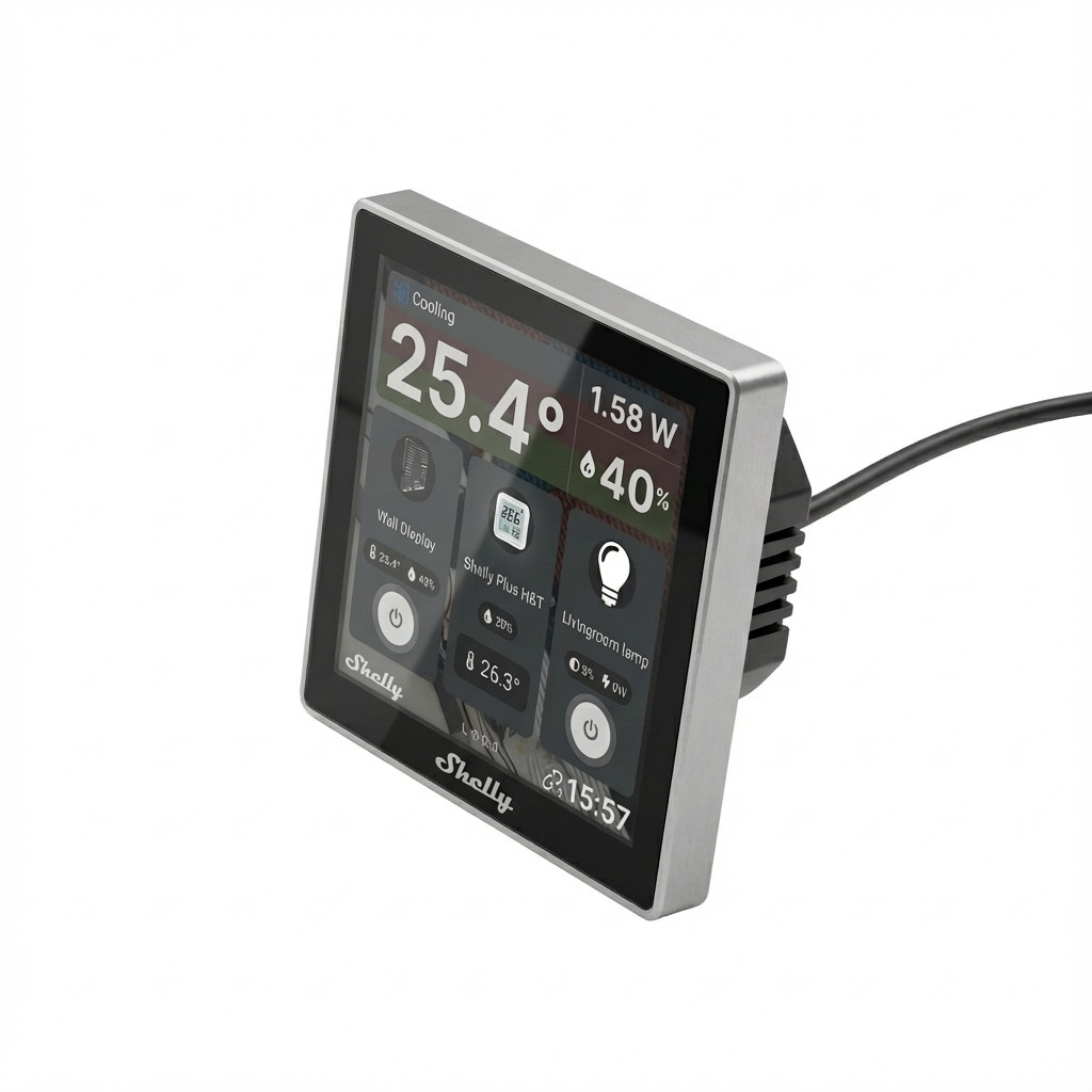 Zaslon za zid SHELLY Wall Display XL Silver