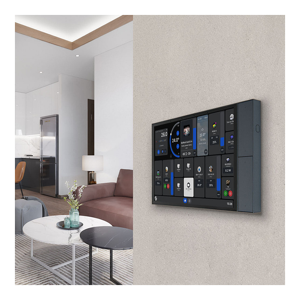 Zaslon za zid SHELLY Wall Display XL Silver-3