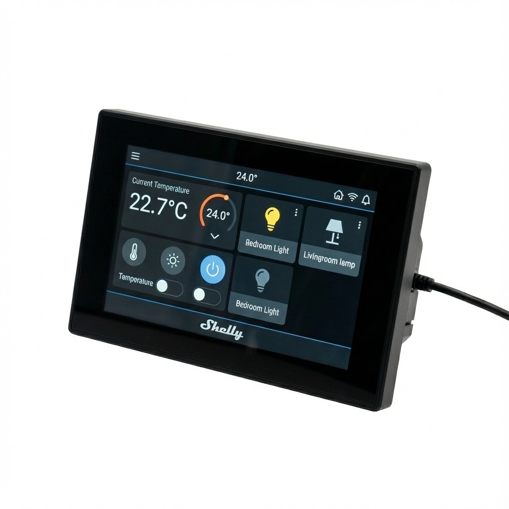 Zaslon za zid SHELLY Wall Display XL Black