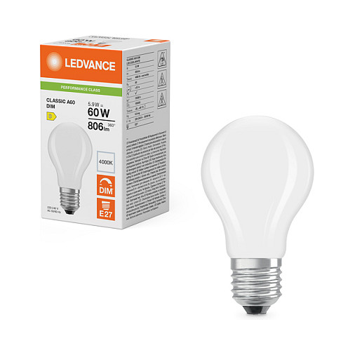 LED LAMPA OSRAM LED Classic A 60 Filament DIM P 5.9W 840 Frosted Dimmbare-4