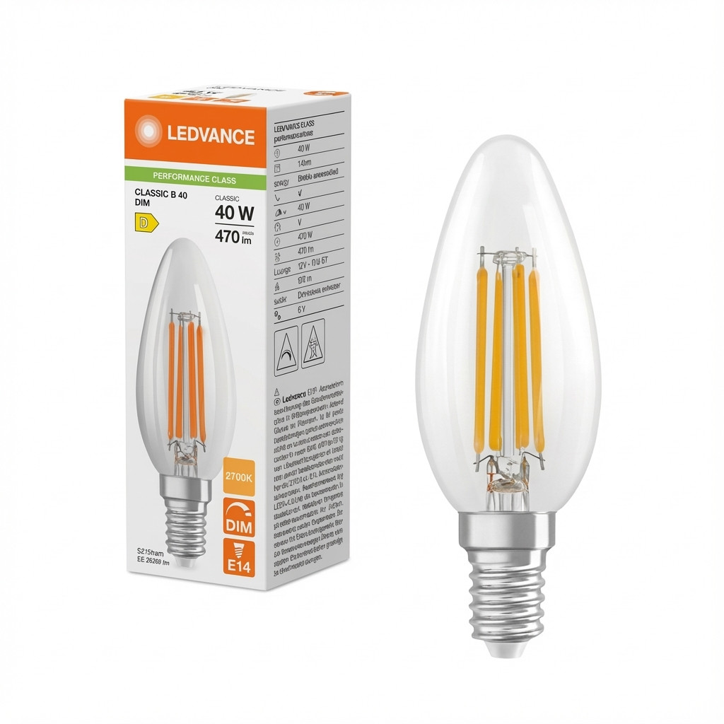 LED žarulja OSRAM LED Classic B 40 Filament DIM P 3.4W 827 Clear E14 dimmable-0