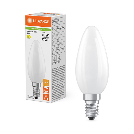 LED žarulja OSRAM CLB40 DIM (3.4w, 2700k, e14, filament, mat, dimabilna)-4
