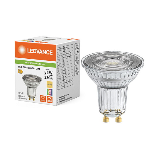 LED reflektor OSRAM PAR16 35 36° DIM P 2.4W 930 GU10-4