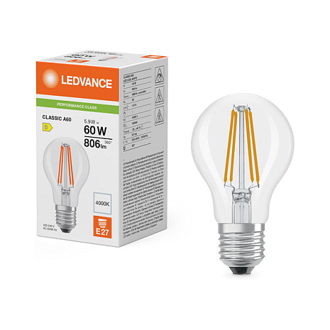 LED žarulja OSRAM LED Classic A 60 Filament P 5.9W 840 Clear E27-2