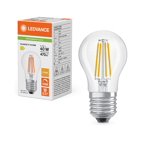 LED žarulja OSRAM LED Classic P 40 Filament DIM P 3.4W 827 Clear E27 dimmable-4