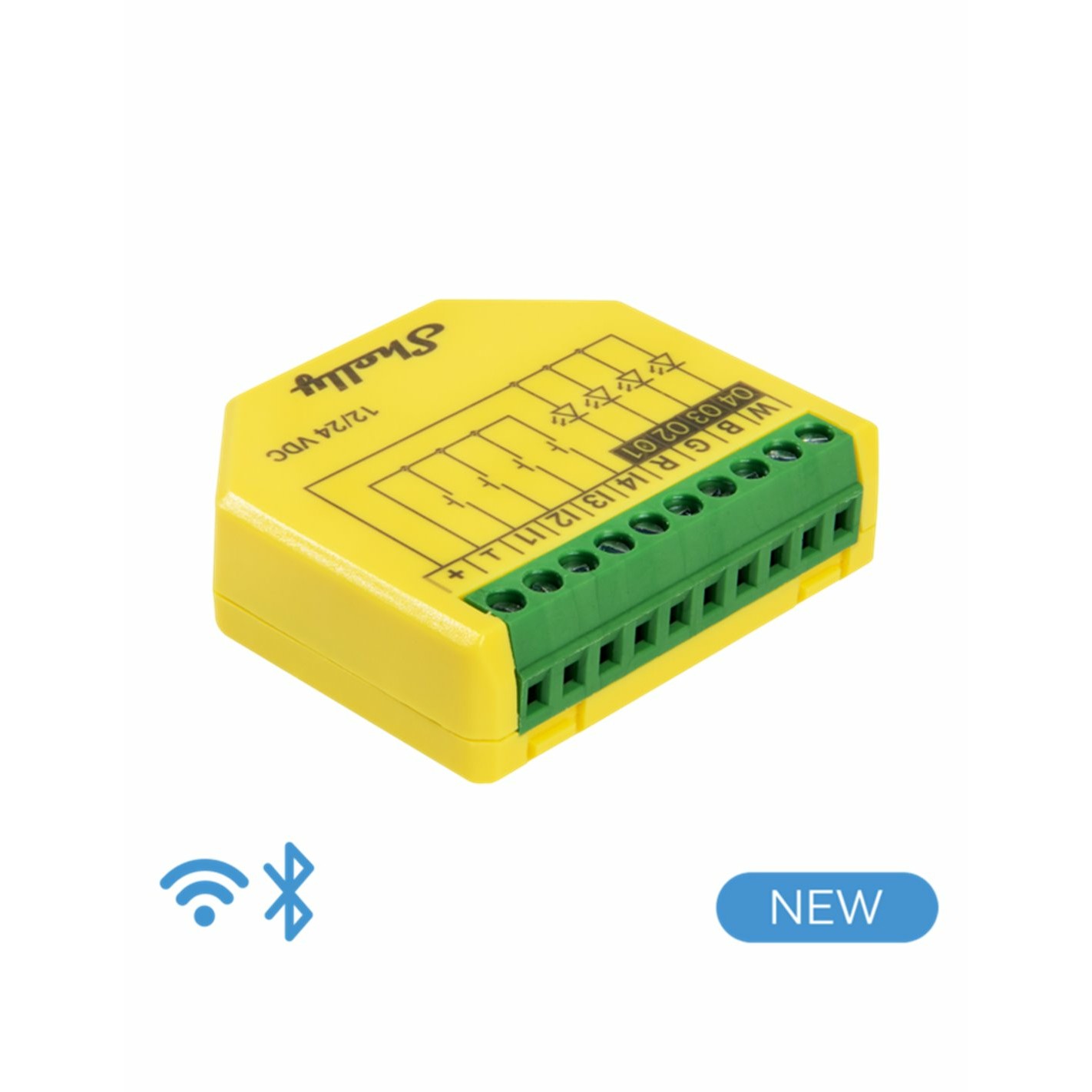 Kontroler LED svjetla SHELLY Relais "Plus RGBW PM" WLAN Bluetooth