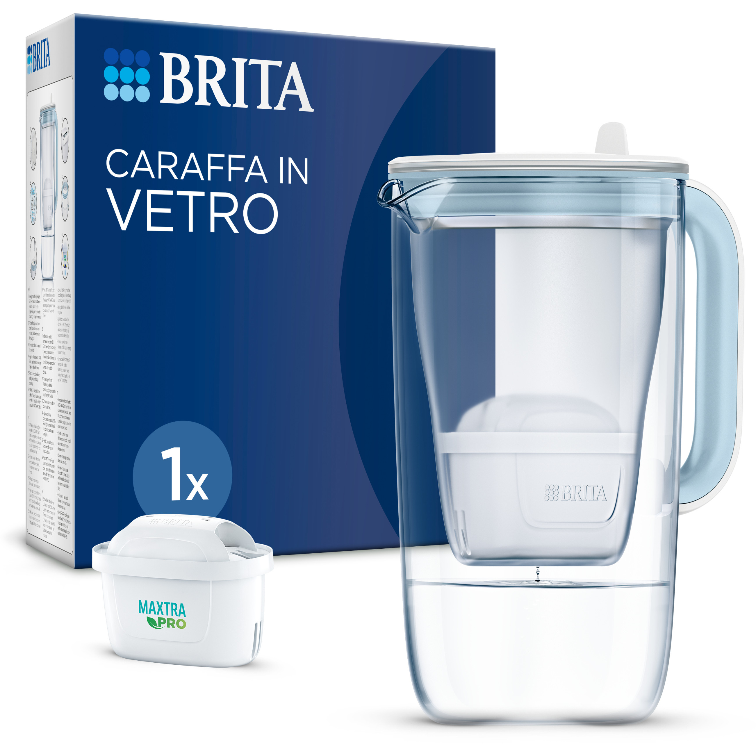 Vrč za filtriranje vode BRITA One Glas (bijeli, uključen 1 filter)-0