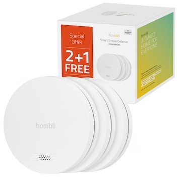 Detektor HOMBLI dima HOMBLİ smarter Rauchmelder bijeli (2+1 Promo Pack)