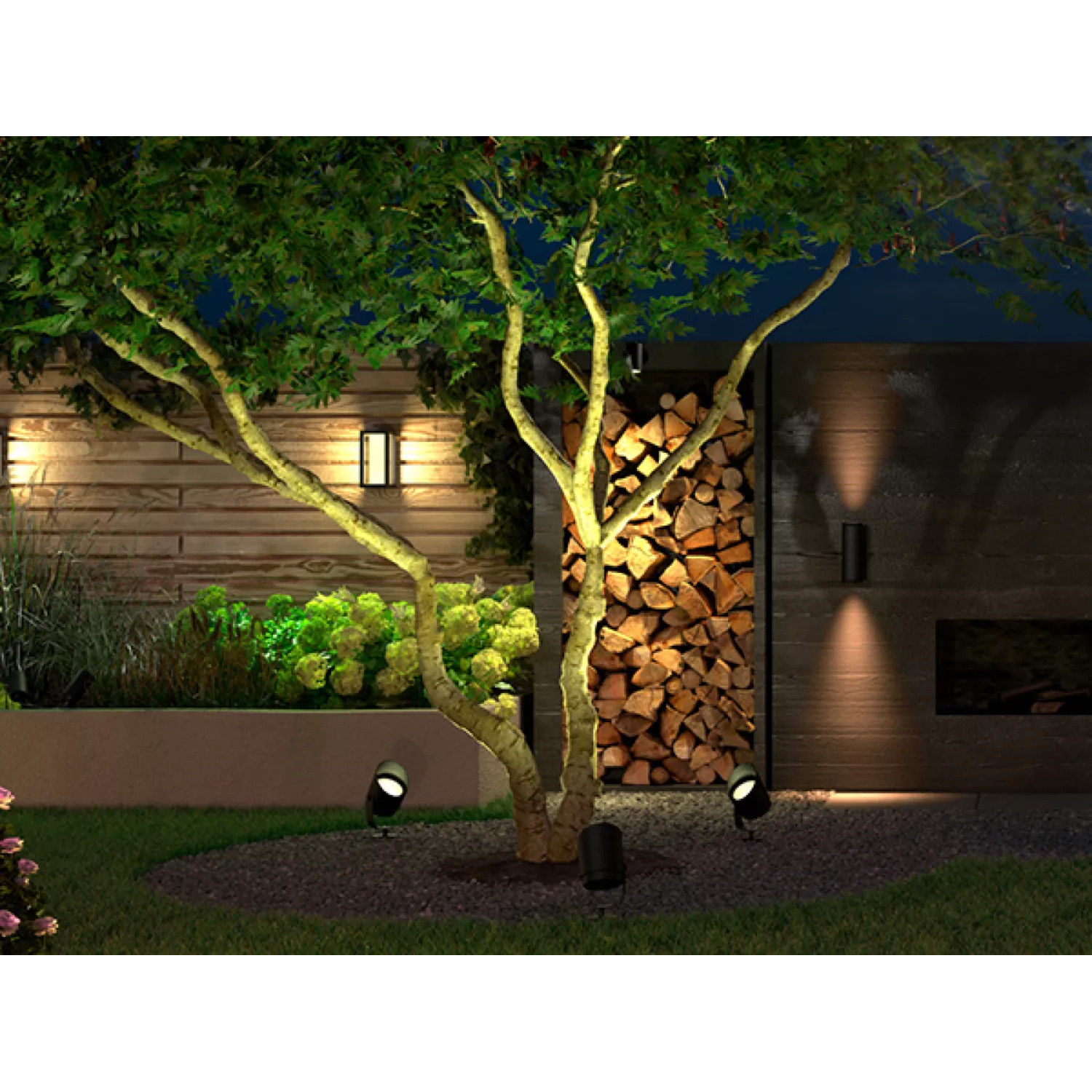 Vanjska pametna reflektorska svjetiljka PHILIPS Hue White and Color Ambiance Lily XL Extension, crna-8