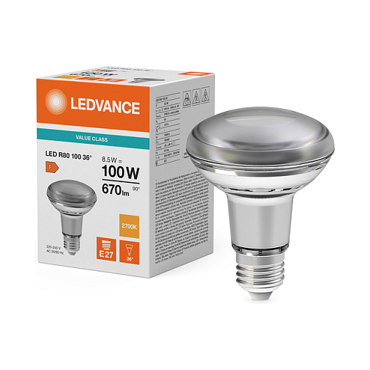 LED reflektor Osram R8010036 8.5W 827 E27 (670 lm, 2700K, E27)-4