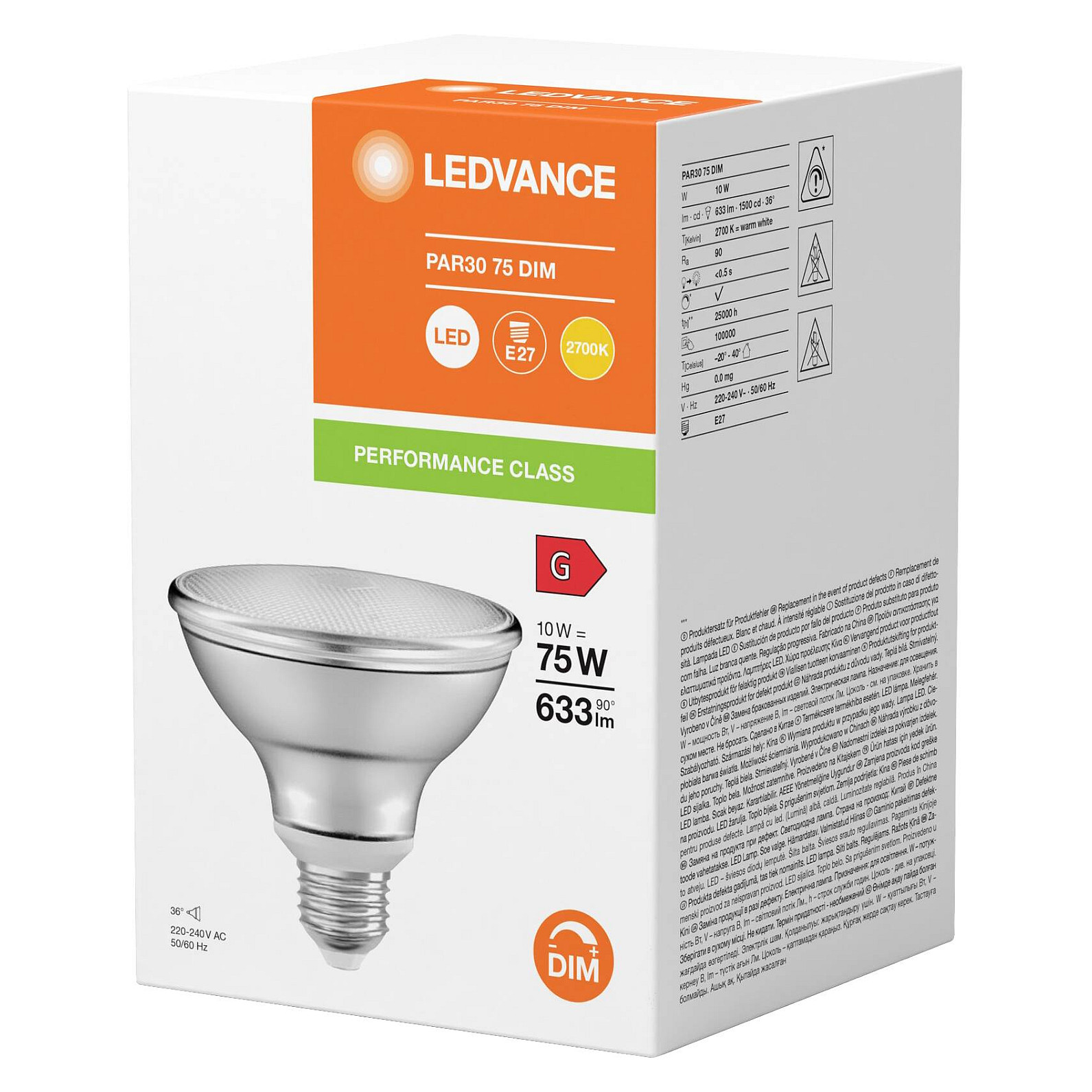 LED reflektor Osram PAR307536 DIM 10W 927 E27 (633 lm, 2700K, E27, dimabilno)-2