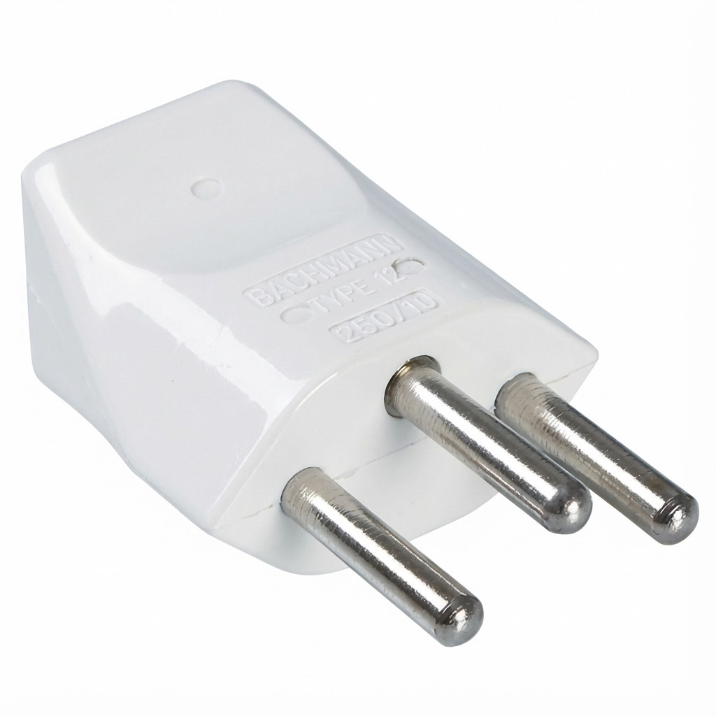 Utičnica BACHMANN Schutzkontaktstecker Schweiz CH 10A / 250V bijela