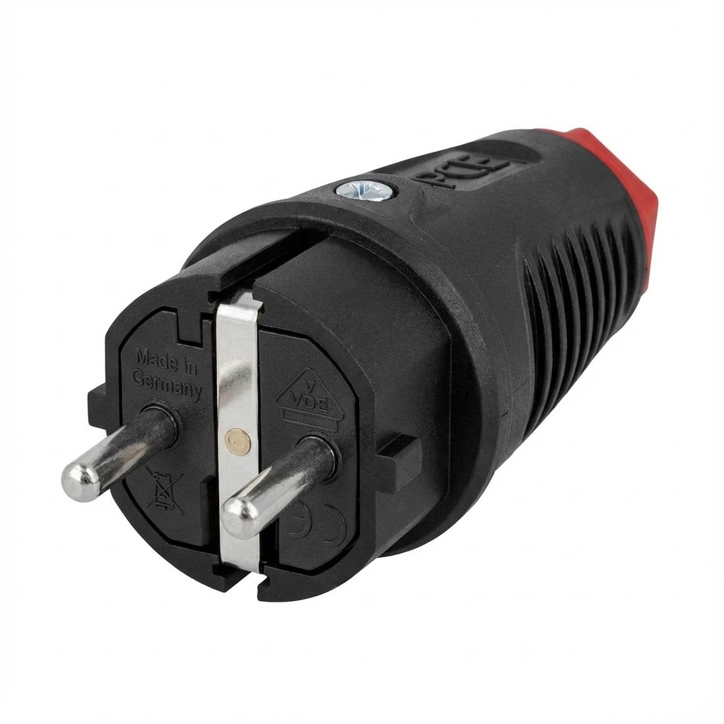Utičnica ABL EXPERT Schuko-Stecker 100000043 (TPE) crna boja IP44 3x2,5-0