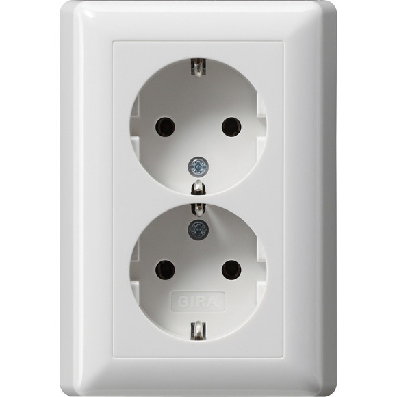 Utičnica GIRA 078003 Doppel-SCHUKO-Steckdose Standard 55 bijela-0