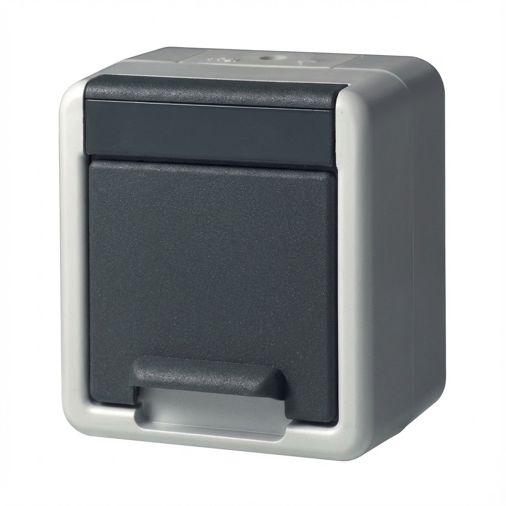 Utičnica GIRA 444030 SCHUKO KD WG AP Grau-0
