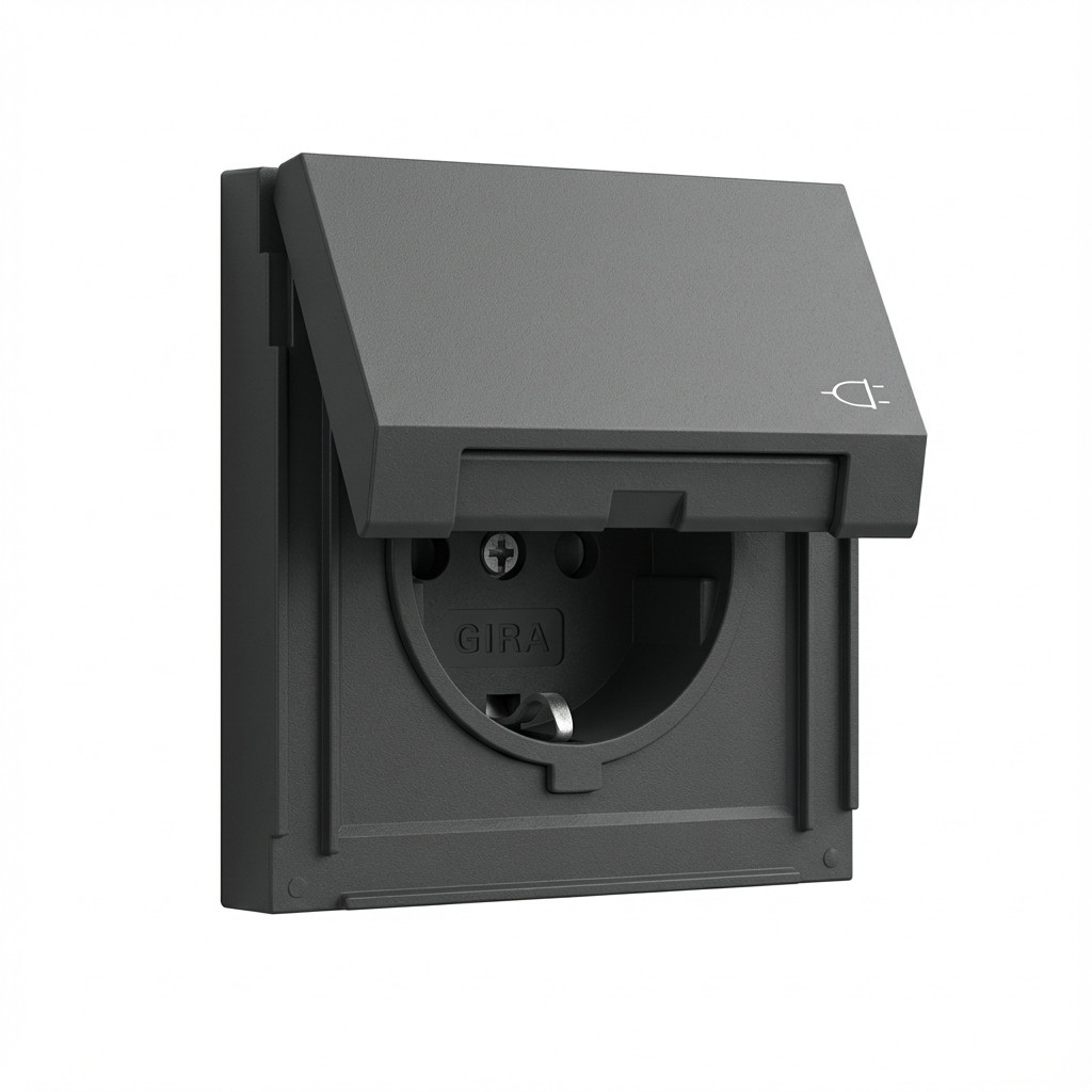 Utičnica GIRA 445467 SCHUKO KD Gira TX_44 Anthrazit