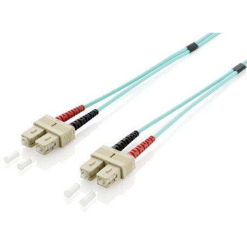 Kabel EQUIP LWL Patchkabel SC->SC 3.00m Multimode Duplex OM3 turq