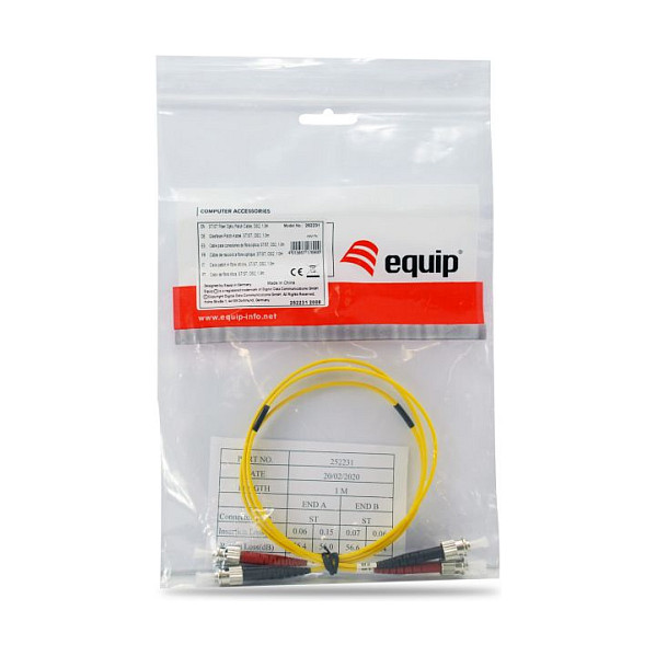 Kabel EQUIP LWL Patchkabel ST->ST 1.00m (singlemode, duplex, OS2)-1