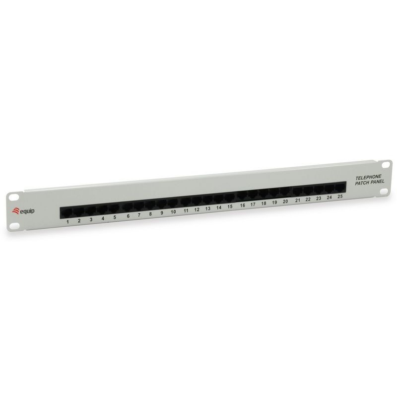 Patchpanel EQUIP 25x RJ45 Cat3 19" UTP 1HE ISDN svijetlosiva boja