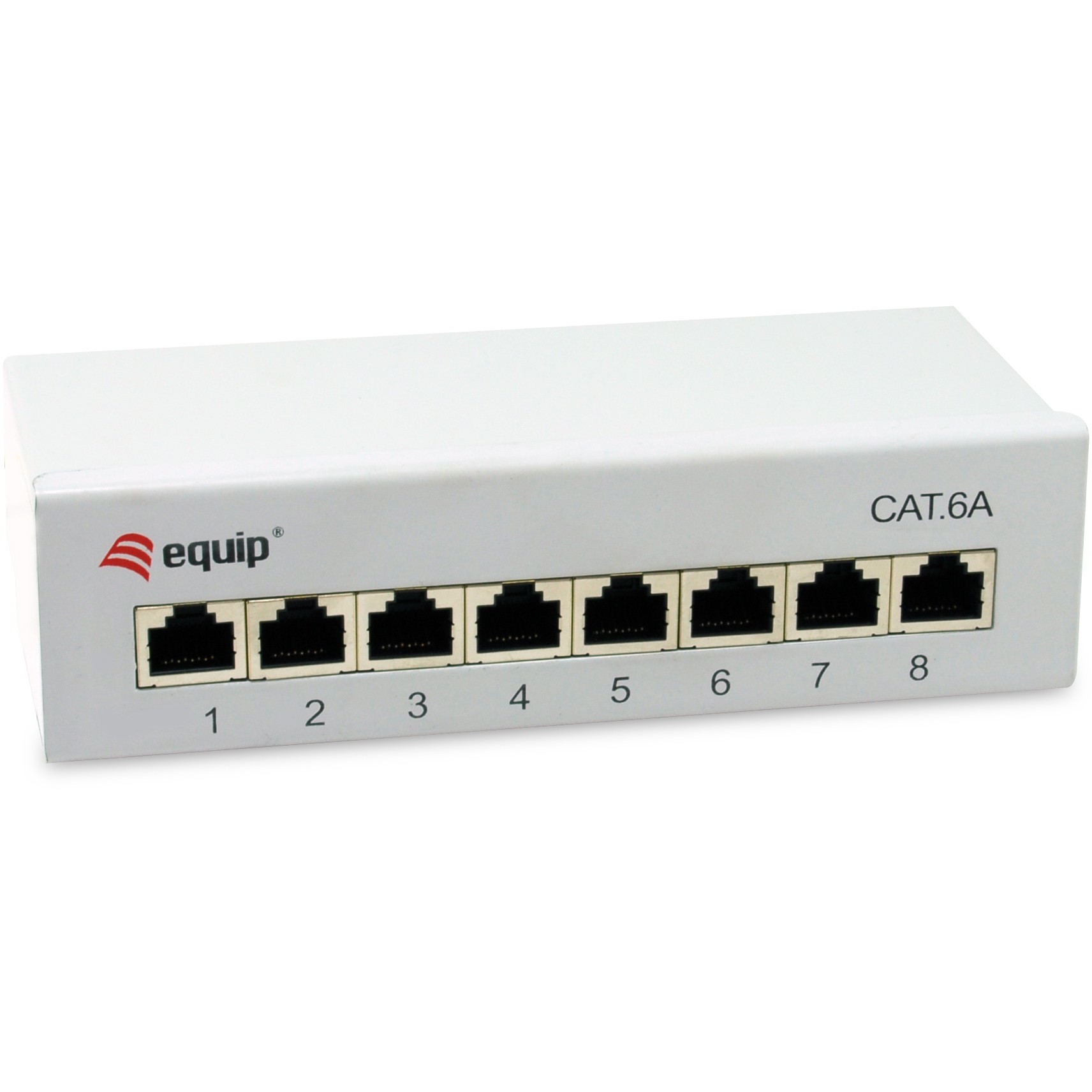 Patchpanel EQUIP 8x RJ45 Cat6A FTP 1HE Keystone Montage gr