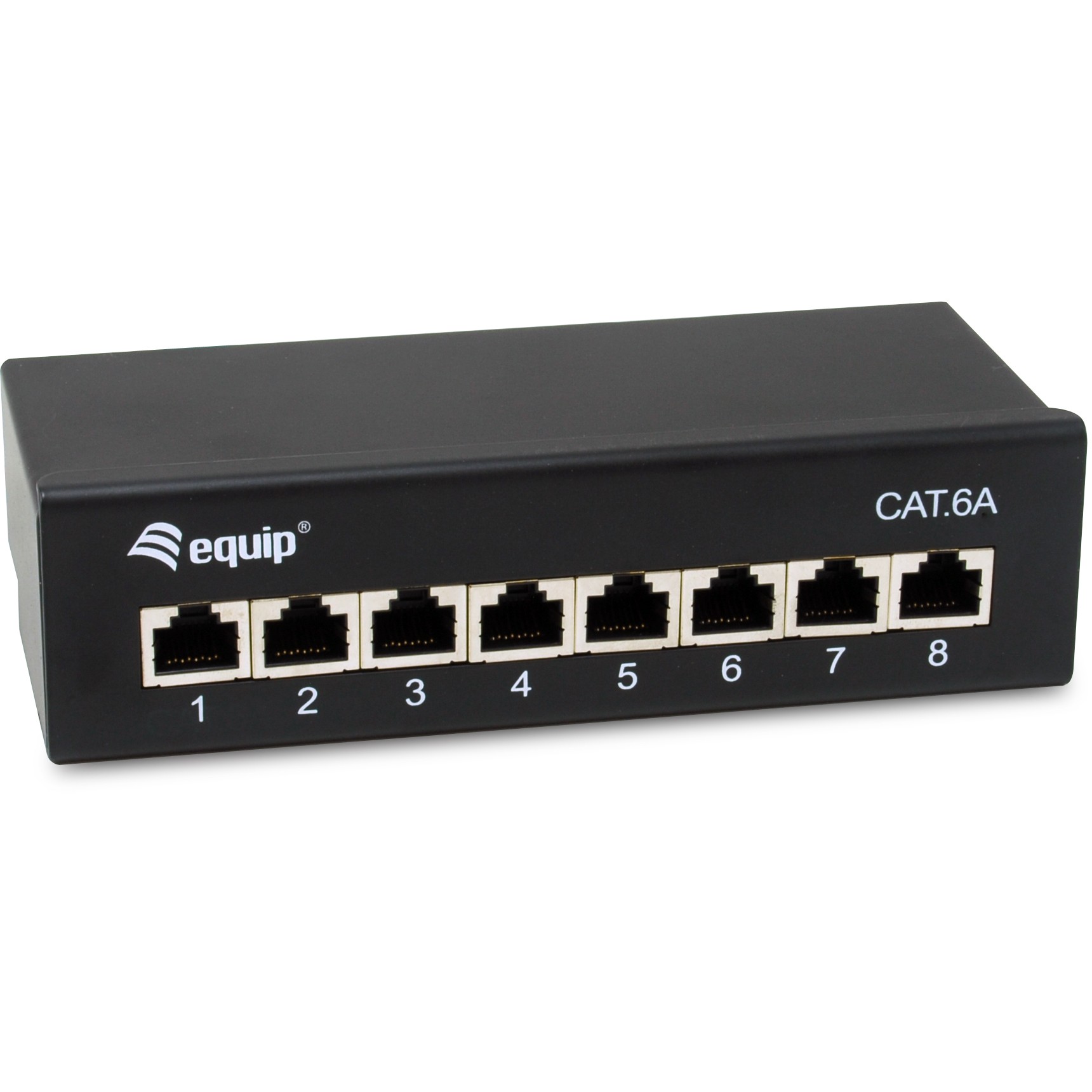 Patchpanel EQUIP 8x RJ45 Cat6A FTP 1HE Premium crna boja