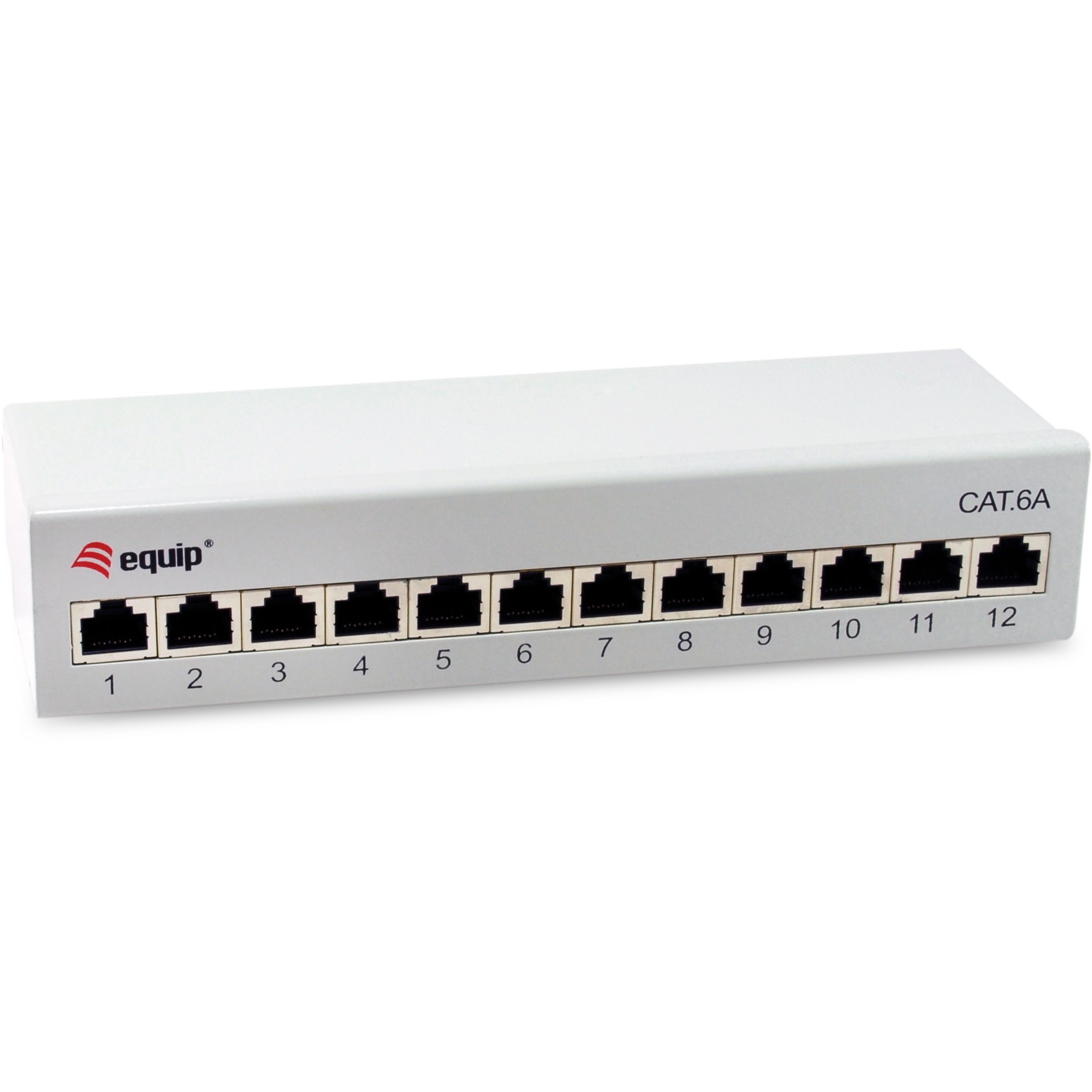 Patchpanel EQUIP 12x RJ45 Cat6A FTP 1HE Premium hellgrau-0