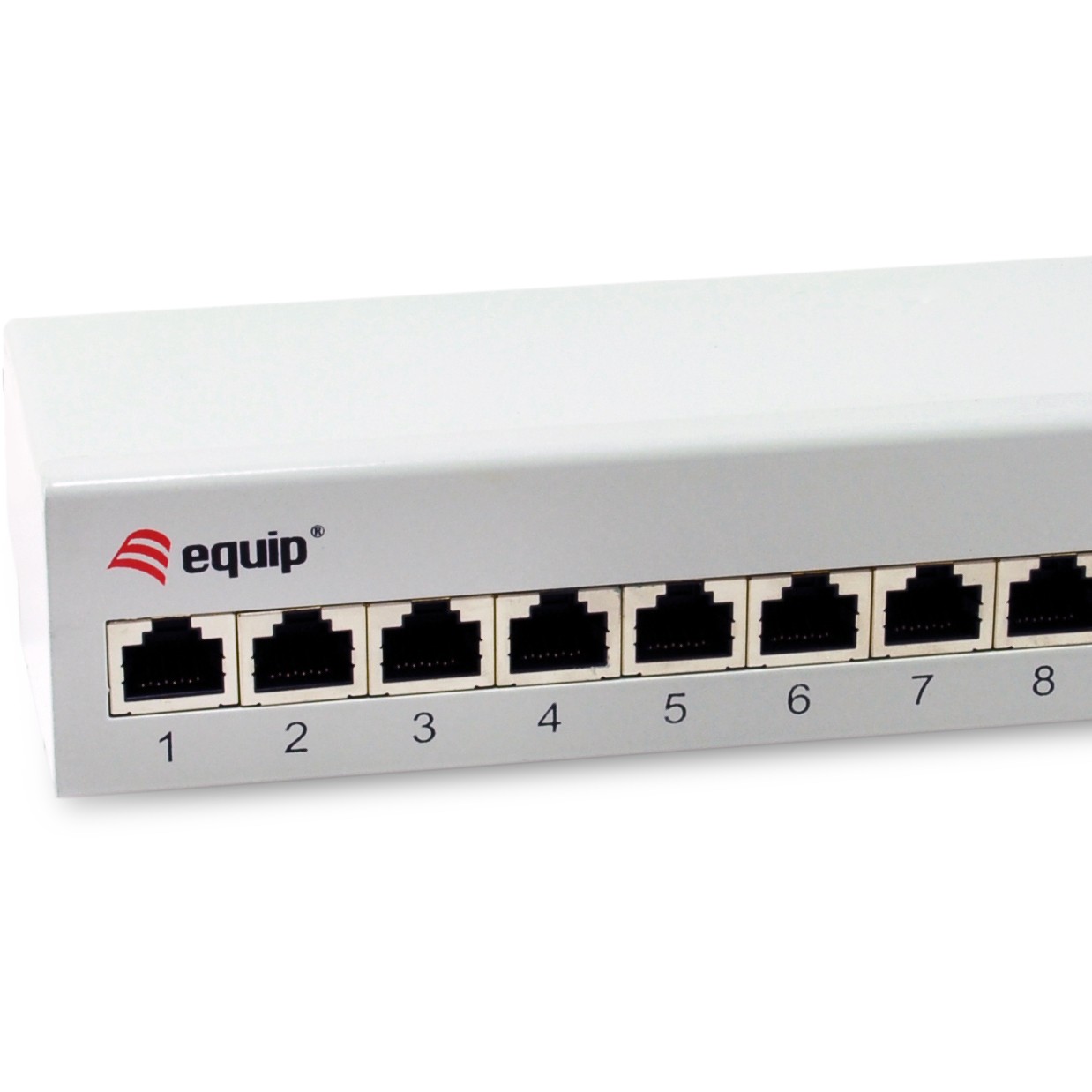 Patchpanel EQUIP 12x RJ45 Cat6A FTP 1HE Premium hellgrau-2