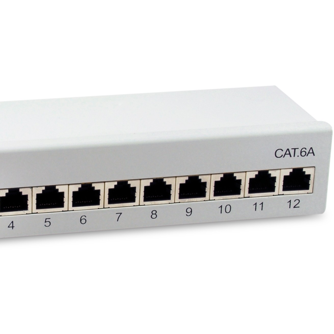 Patchpanel EQUIP 12x RJ45 Cat6A FTP 1HE Premium hellgrau-3