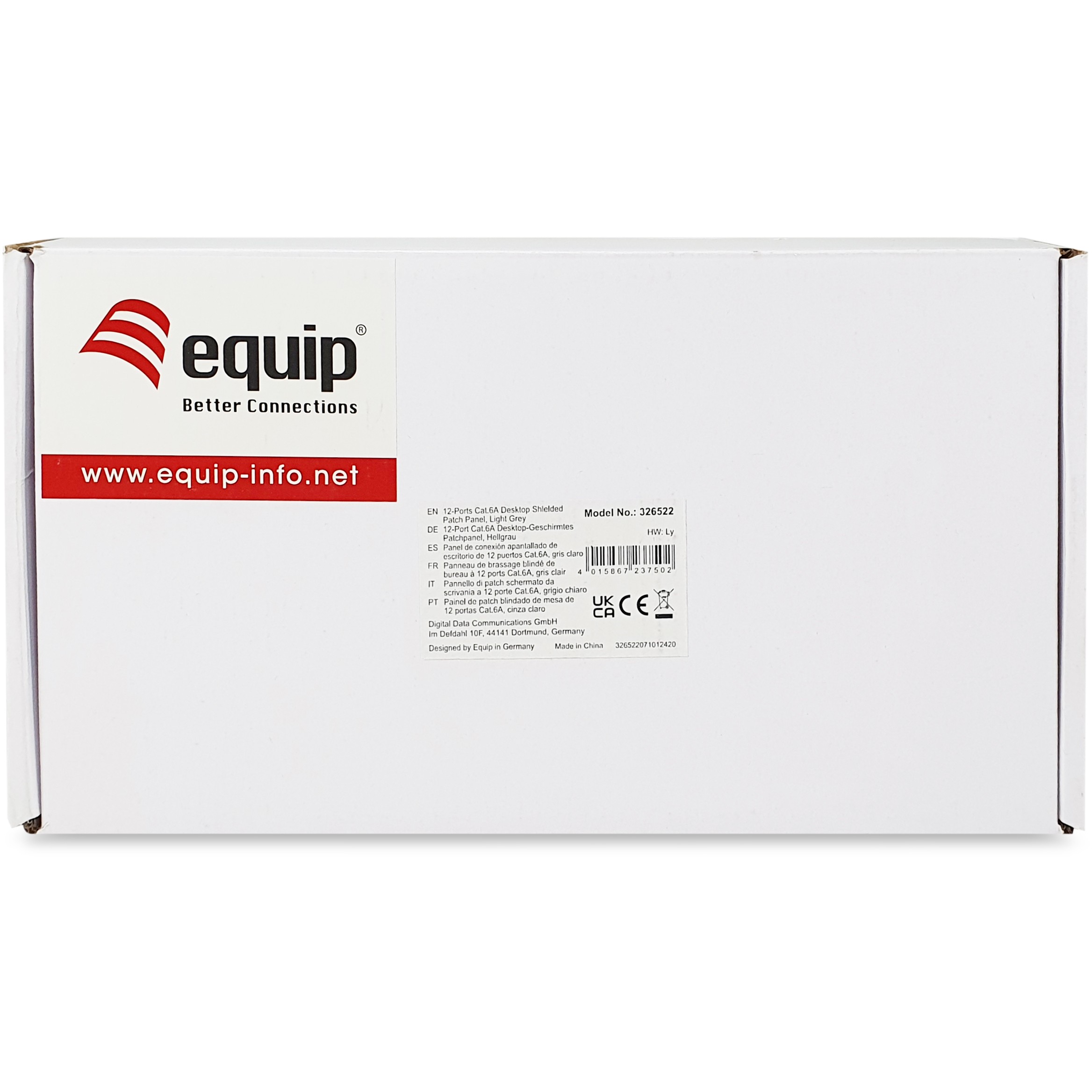 Patchpanel EQUIP 12x RJ45 Cat6A FTP 1HE Premium hellgrau-5