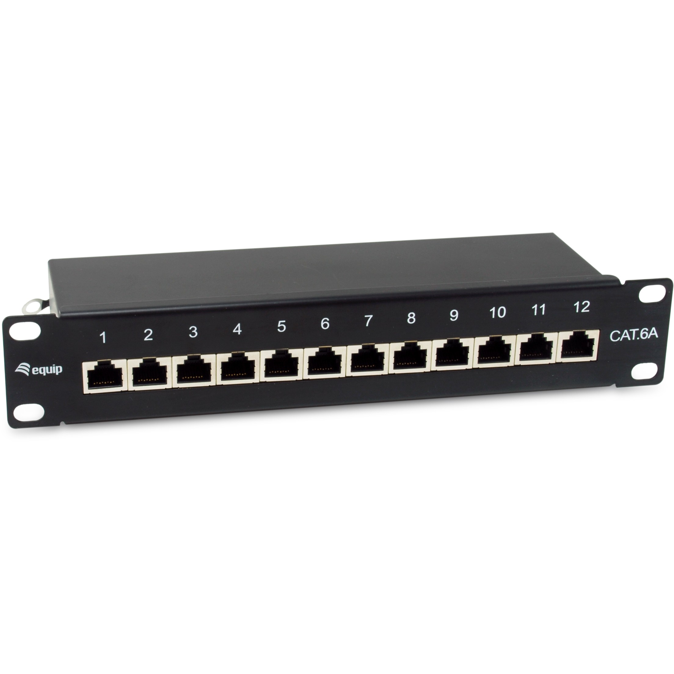 Patchpanel EQUIP 12x RJ45 Cat6A 10" FTP 1HE Premium crna boja-0