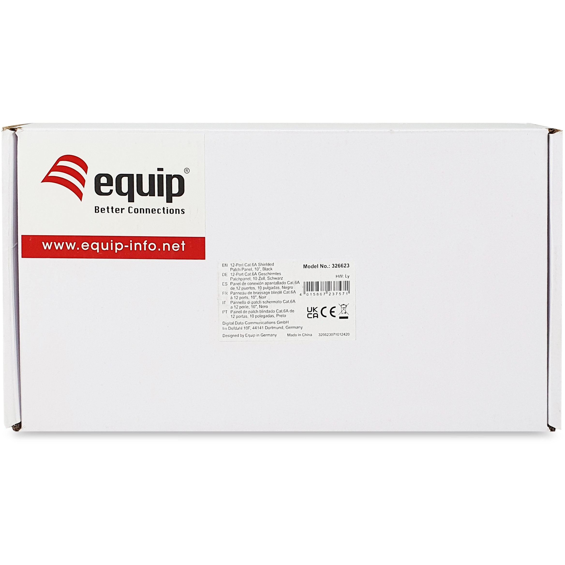 Patchpanel EQUIP 12x RJ45 Cat6A 10" FTP 1HE Premium crna boja-5