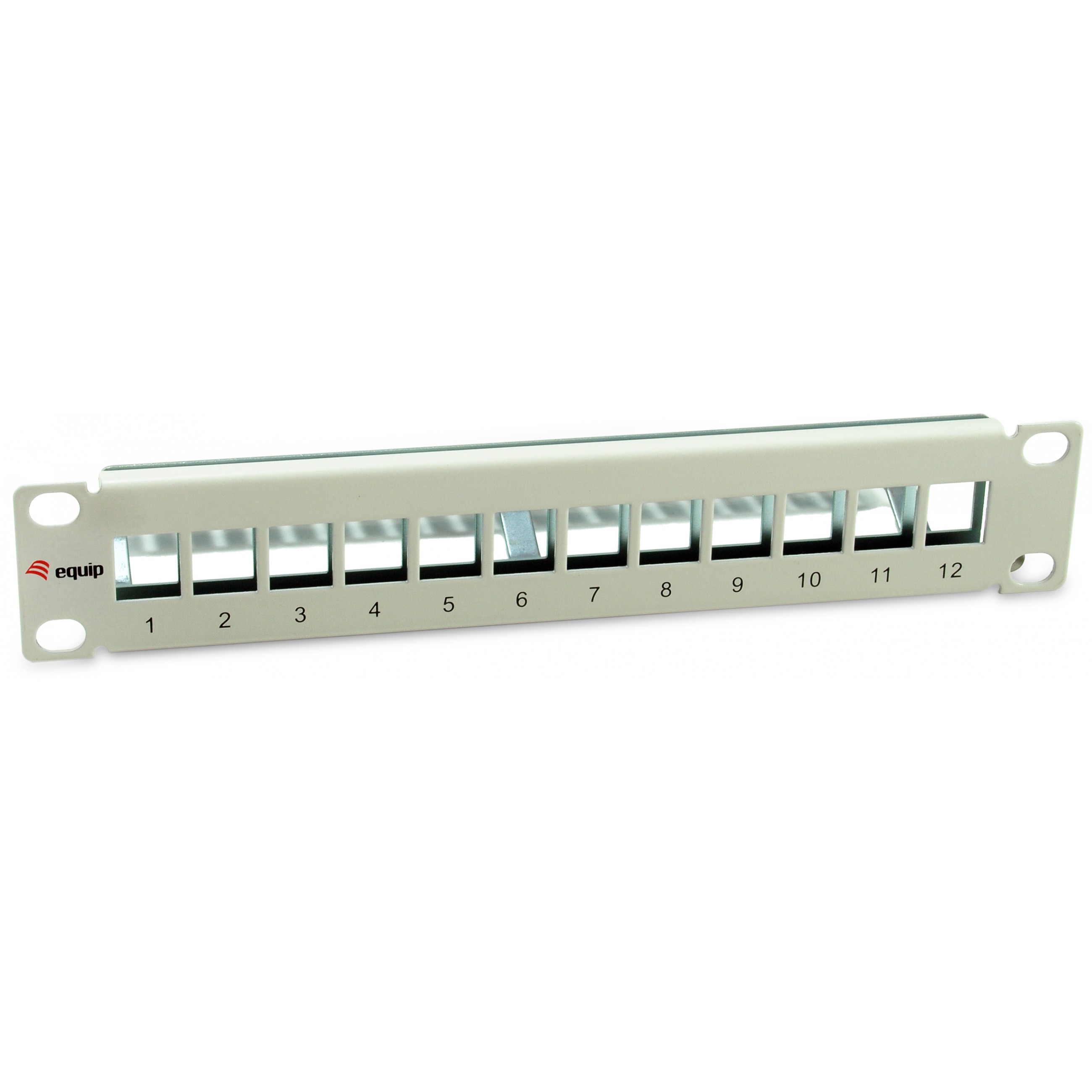 Patchpanel EQUIP 12x Cat6A 10" FTP 1HE Keystone Montage ws