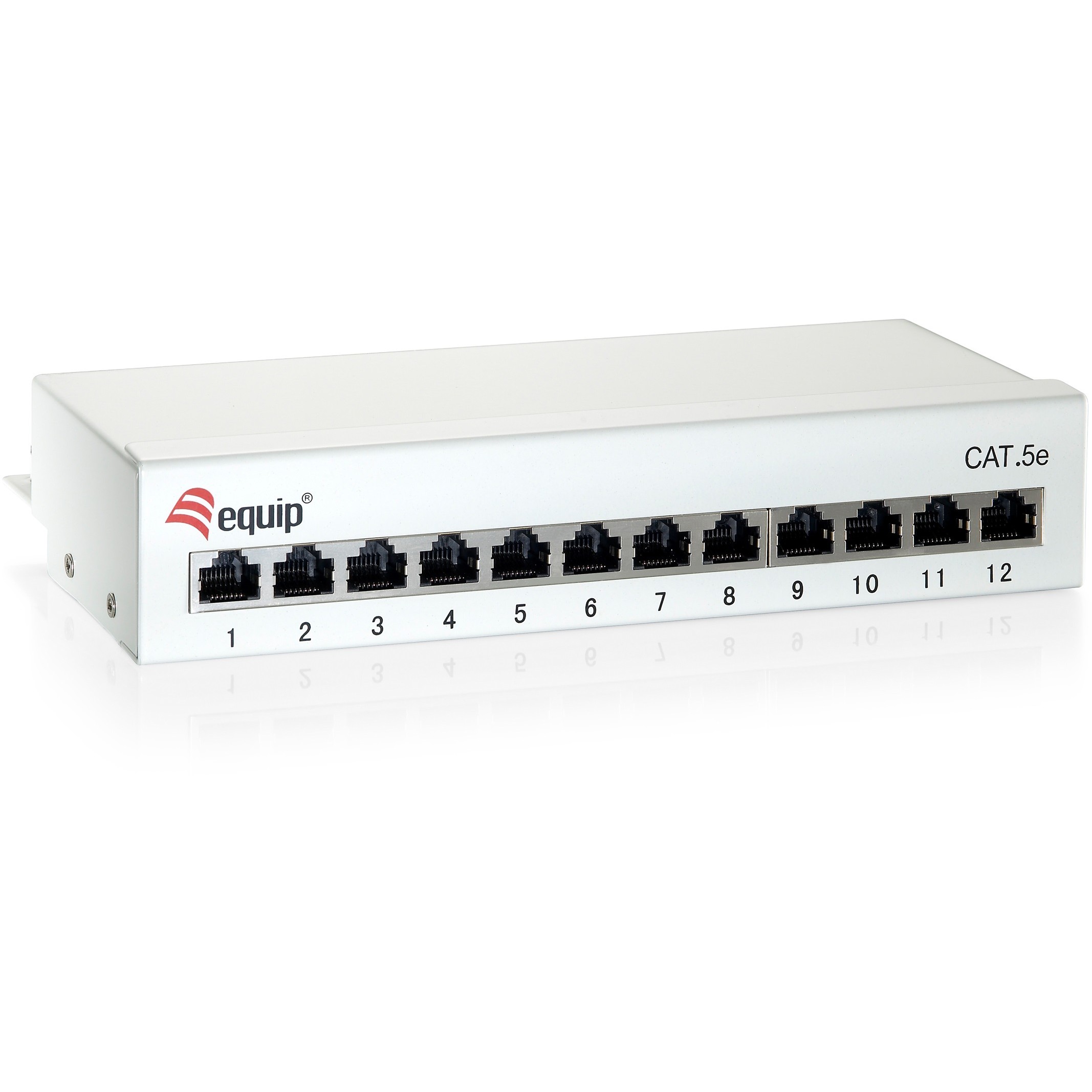 Patchpanel EQUIP 12x RJ45 Cat6 FTP Desktop ISO/IEC hellgrau