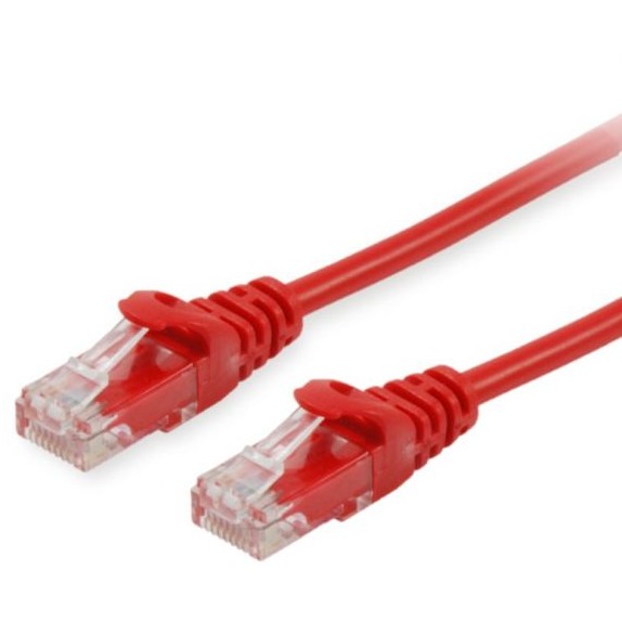 Kabel EQUIPE PATCHKABEL CAT6 U/UTP 2xRJ45 0.15m rot Polybeutel