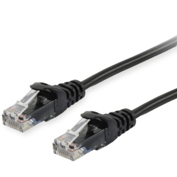 Kabel EQUIPE Equip Patchkabel Cat6 U/UTP 2xRJ45 0.15m crna boja