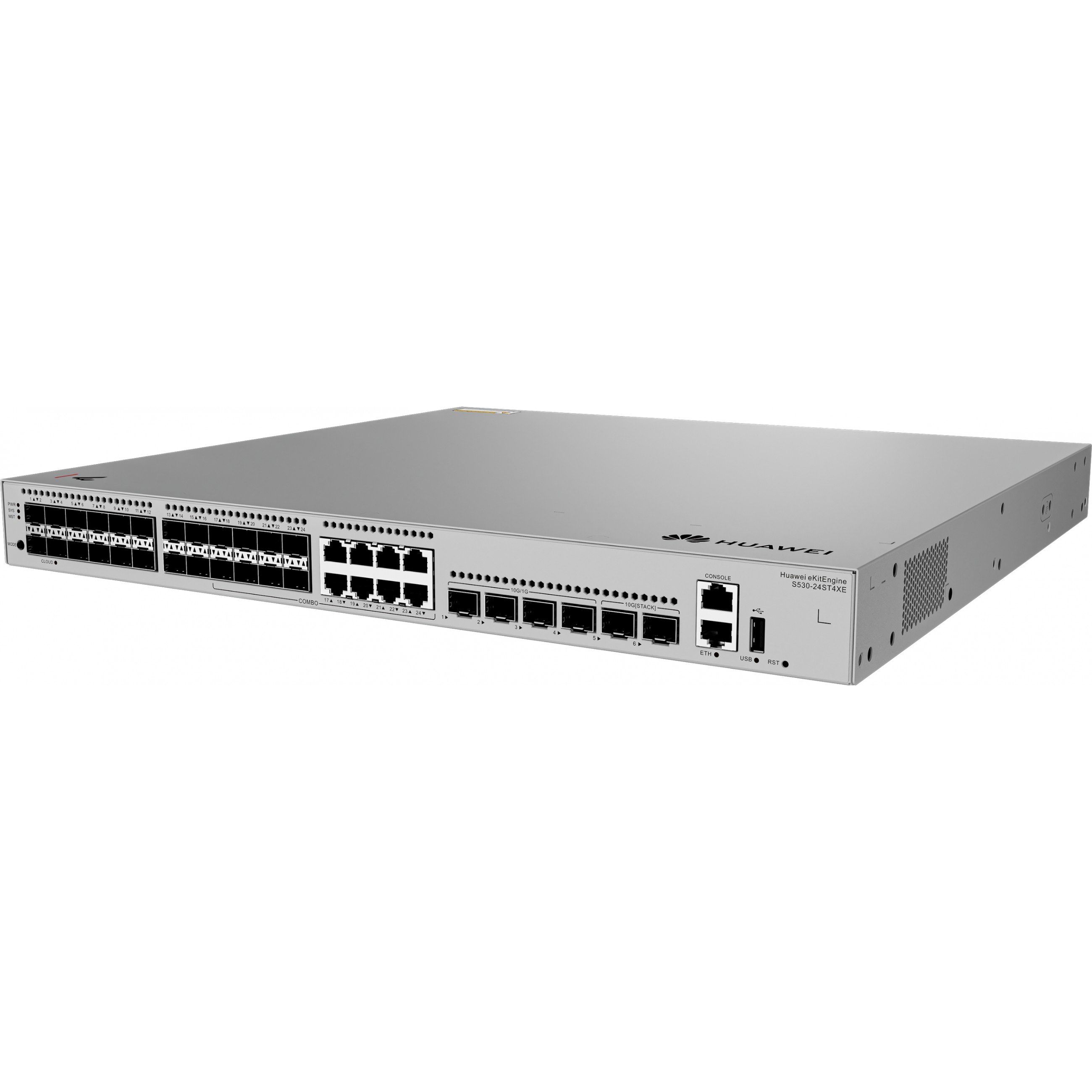 Preklopni uređaj HUAWEI S530-24ST4XE 24xGE SFP portova 8 dual-purpose 10/100/1000 ili SFP 4x10GE SFP+ portova 2x12GE stack portova 1xAC napajanje-2