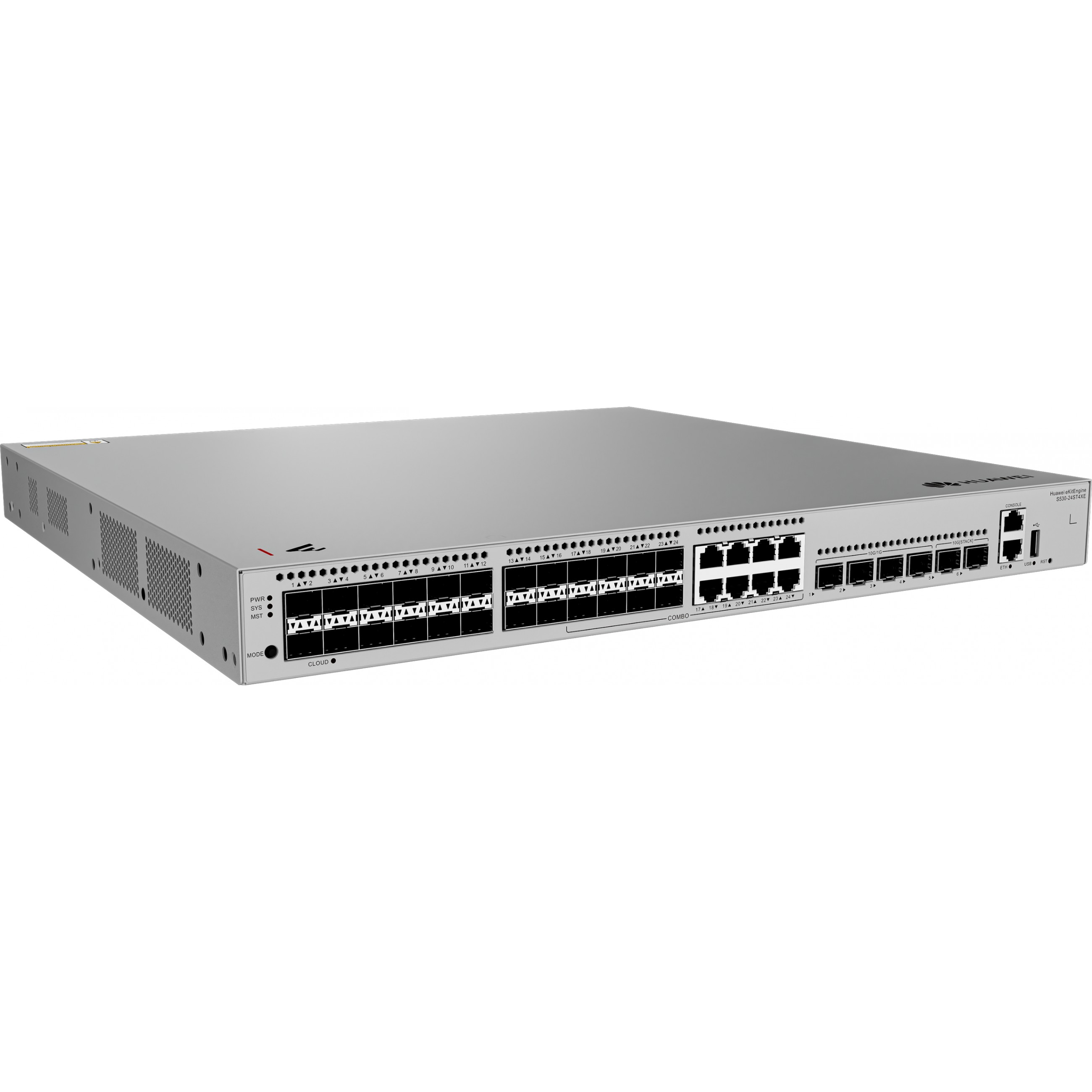 Preklopni uređaj HUAWEI S530-24ST4XE 24xGE SFP portova 8 dual-purpose 10/100/1000 ili SFP 4x10GE SFP+ portova 2x12GE stack portova 1xAC napajanje-3