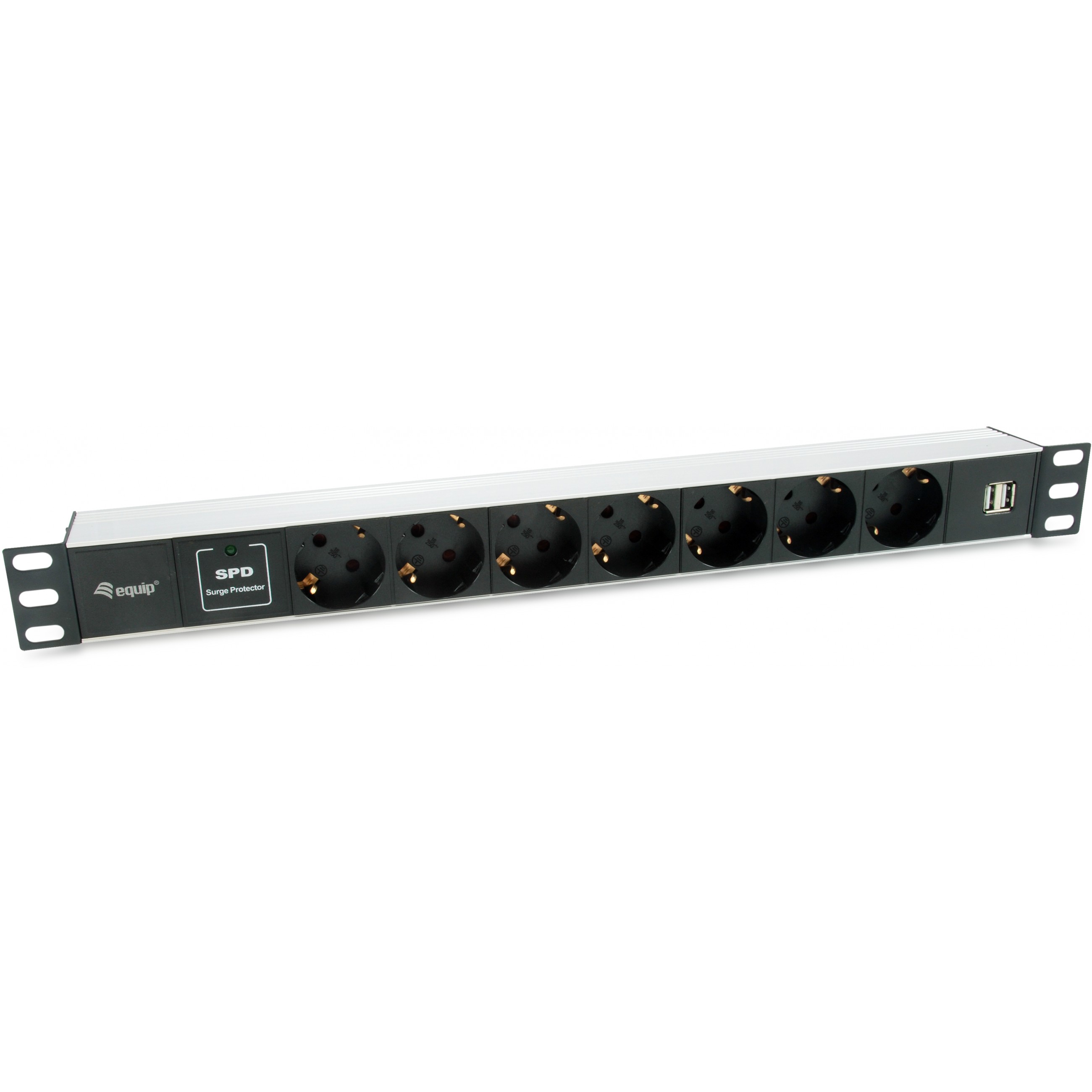 Produžetak za struju EQUIP Steckdosenleiste 19" (1HE) 7-fach Schuko 16A, 1.8m kabel-0