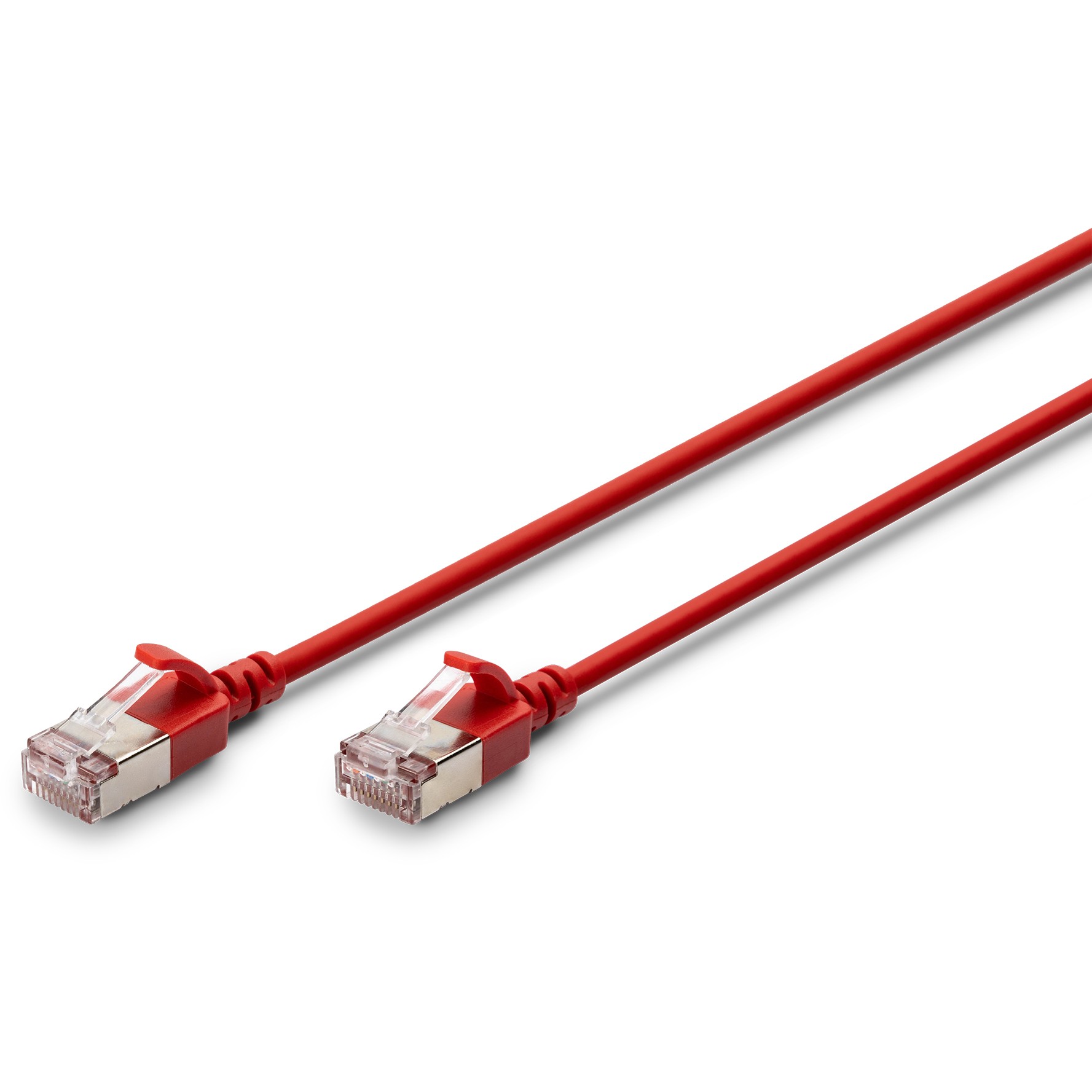 Kabel DIGITUS Patchkabel CAT 6A F/FTP Slim 1,00m rot