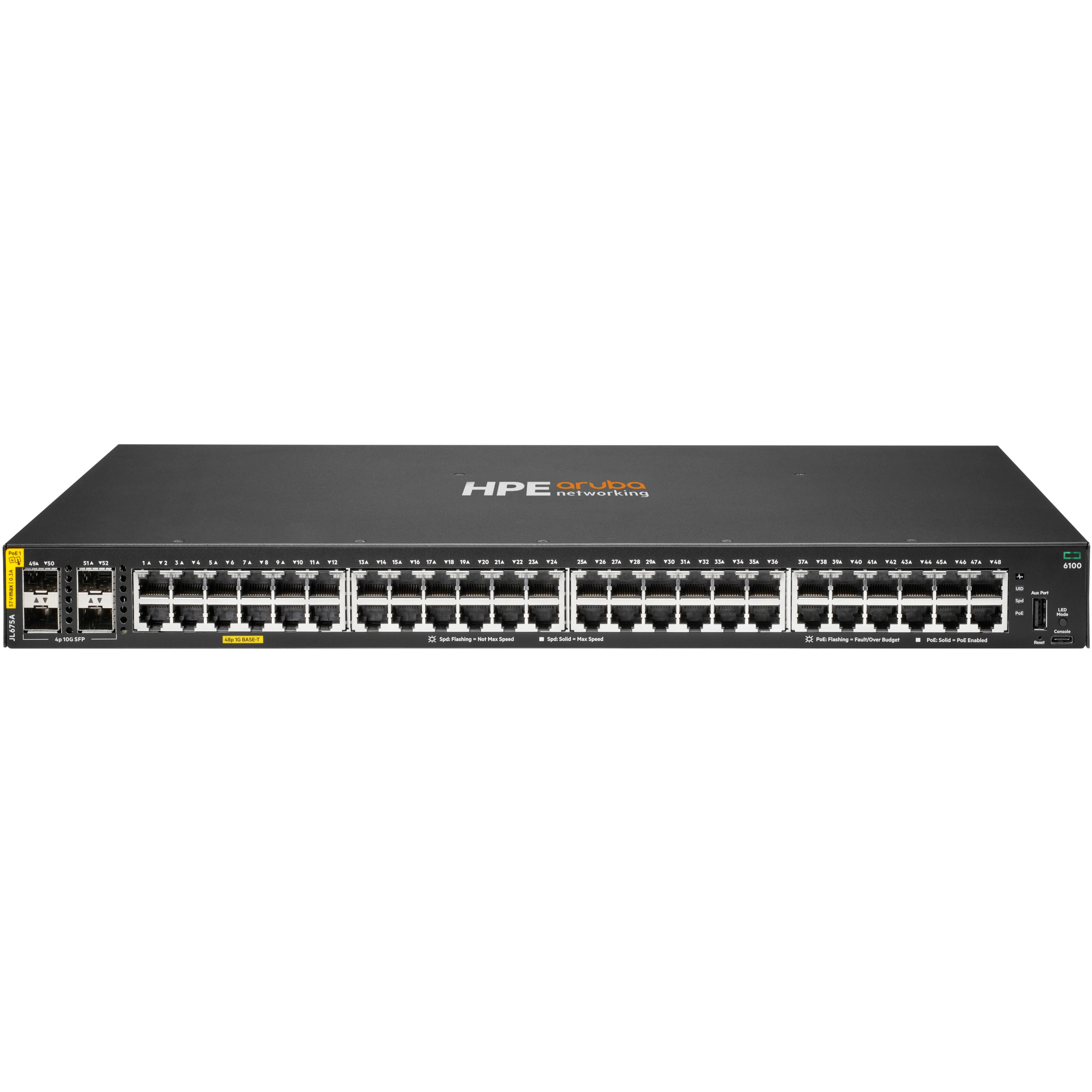 Switch HP ENTERPRISE Aruba 6100 48G PoE+ (370W) 4SFP+ M RM-0