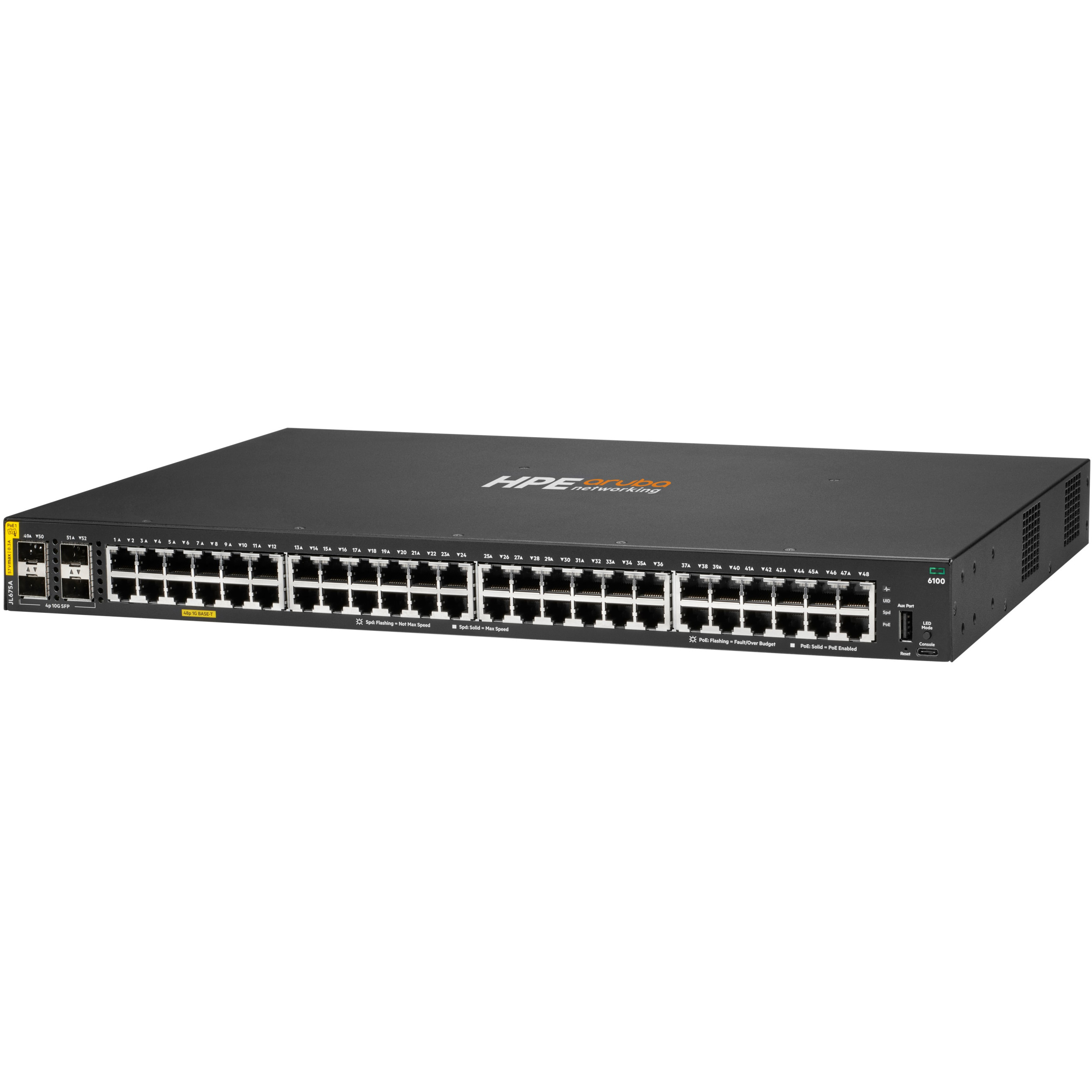 Switch HP ENTERPRISE Aruba 6100 48G PoE+ (370W) 4SFP+ M RM-1