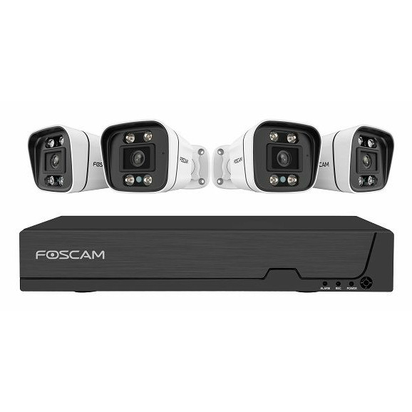 Set za video nadzor FOSCAM FN9108E-B4-2T (4 kamere, snimač, 2TB hdd, bijeli)-0