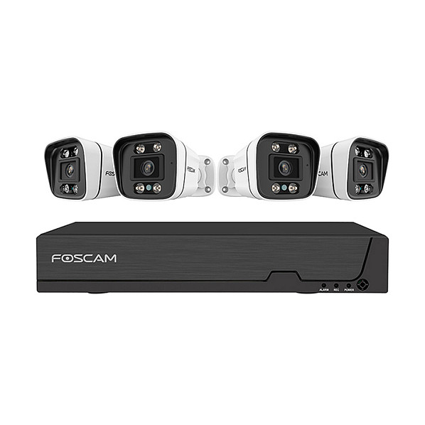 Set za video nadzor FOSCAM FNA108E-B4-2T (4 kamere, snimač, 2tb hdd, bijeli)