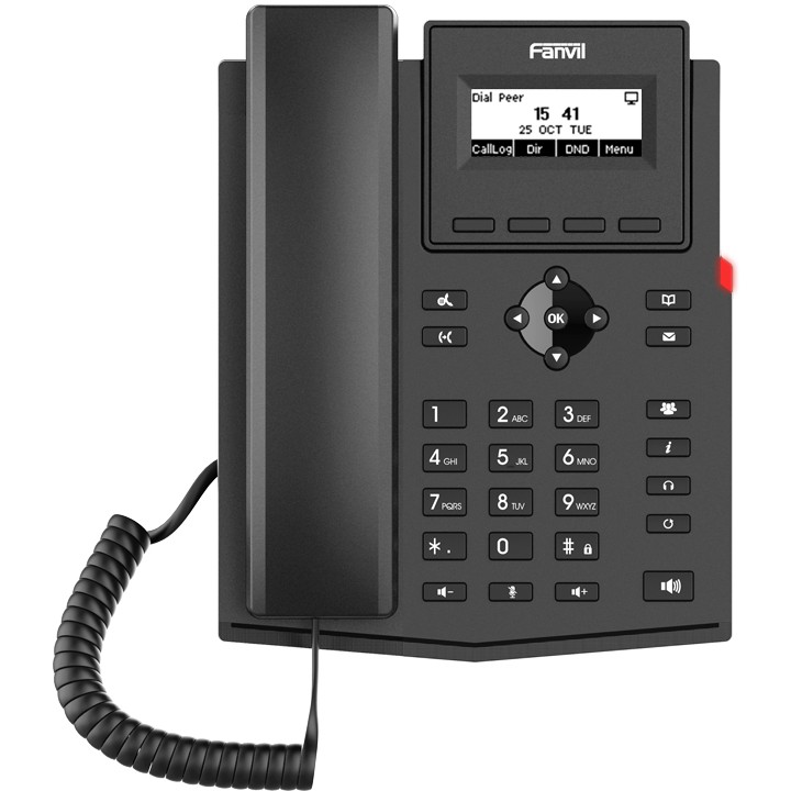 Telefon FANVIL X301W (VoIP, 2.4" ekran, 2 RJ45 porta, Wi-Fi, 4 SIP računa)