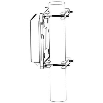 Switch ALLNET Z ALLNET unmanaged outdoor 3 Port Gigabit 100W zbh. Mast-Montage/Pole-Mount Kit-2
